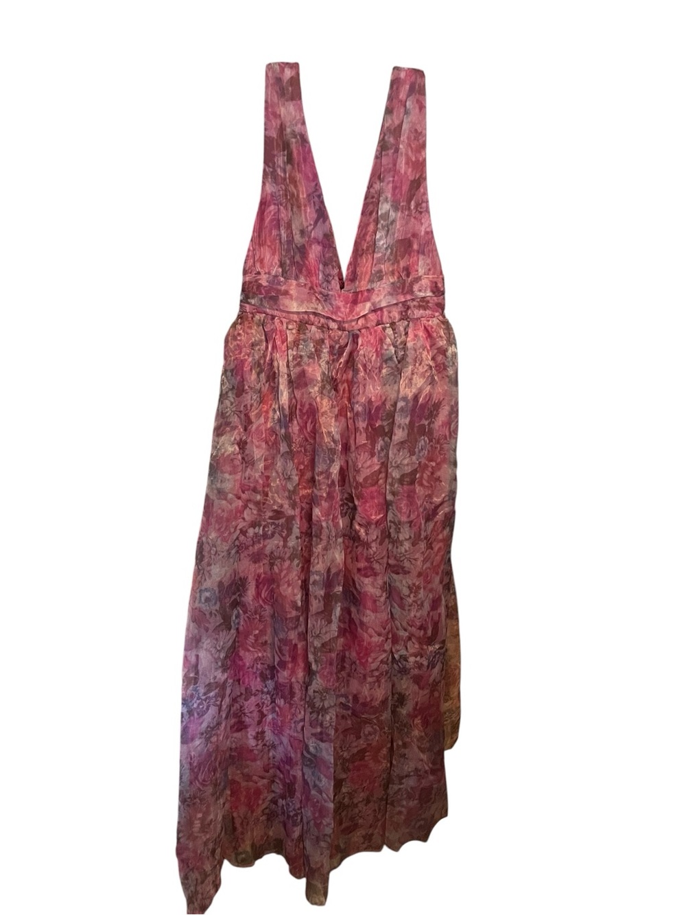 Lulu's Pink Floral Maxi Dress
